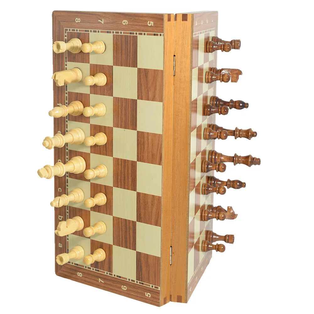 Magnetic Wooden Folding Chess Set