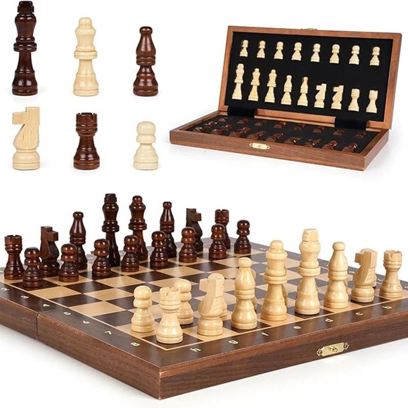 30cm/12inch Travel Chess Wooden Magnetic Chessboard