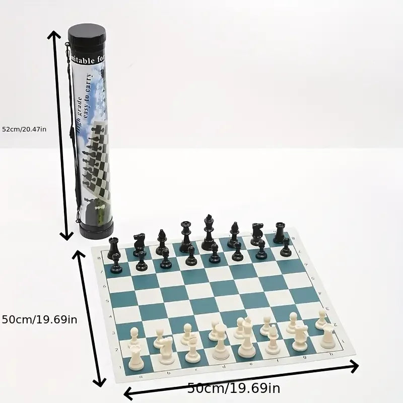 65/75/95mm Chess Pieces Set with Carrying Case Adult Children Chess