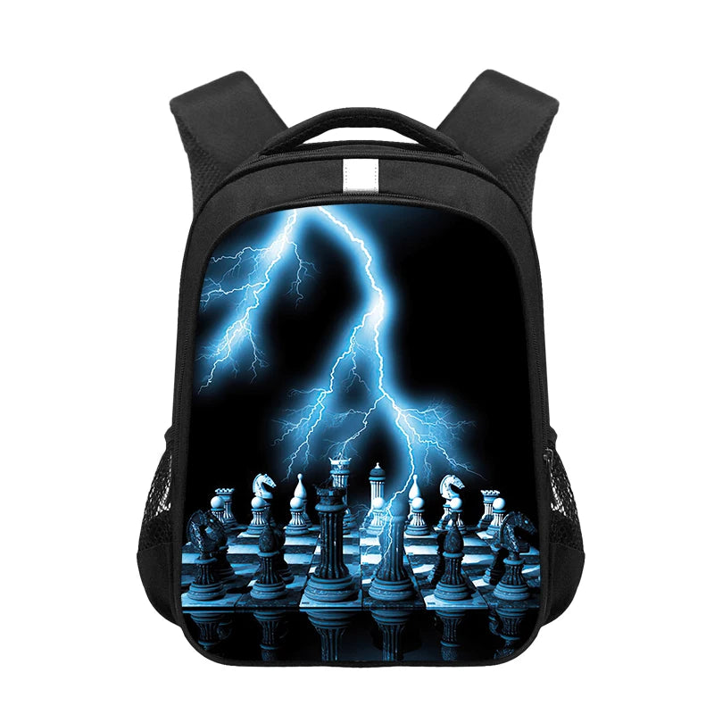 Chess Player Game Print Backpack for Teenager Cute Chess