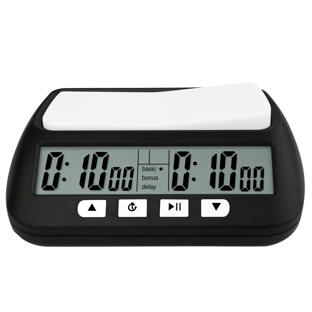 Professional Chess Clock Count Up Down Board Game Stopwatch Portable