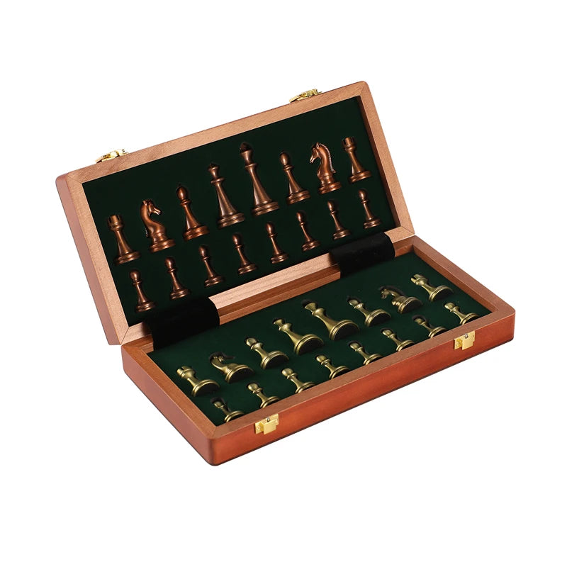 High-quality chess 30cm/11.8inch bronze and red copper alloy pieces