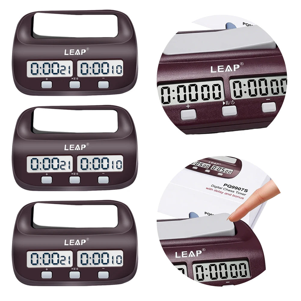 Professional Digital Chess Clock Battery Powered Chess Board Games