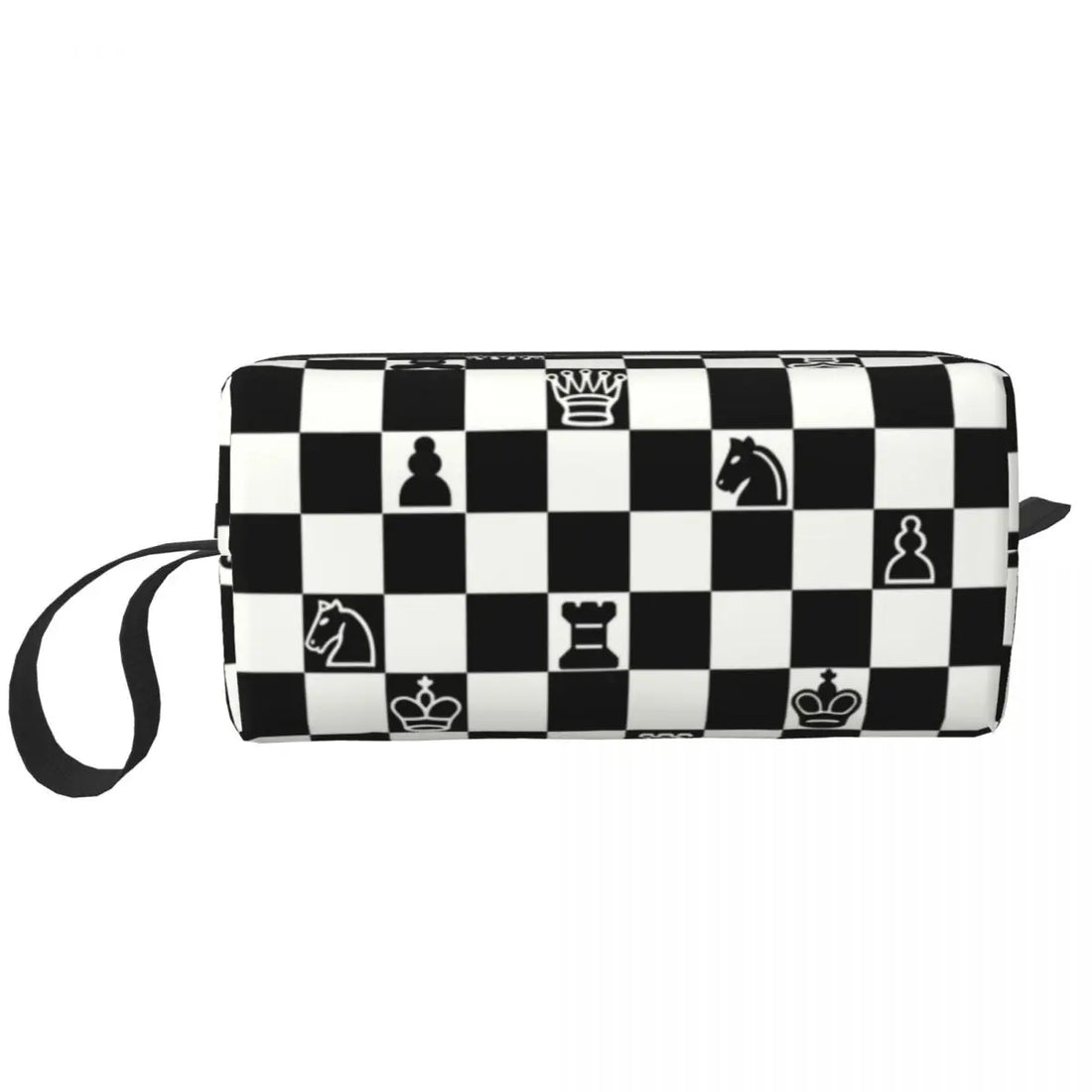 Custom Fashion Chess Toiletry Bag for Women Chessboard