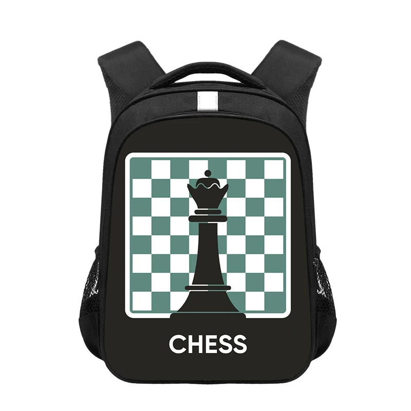 Chess Player Game Print Backpack for Teenager Cute Chess