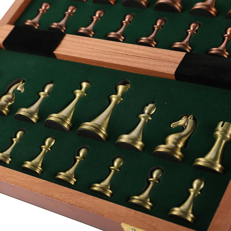 High-quality chess 30cm/11.8inch bronze and red copper alloy pieces