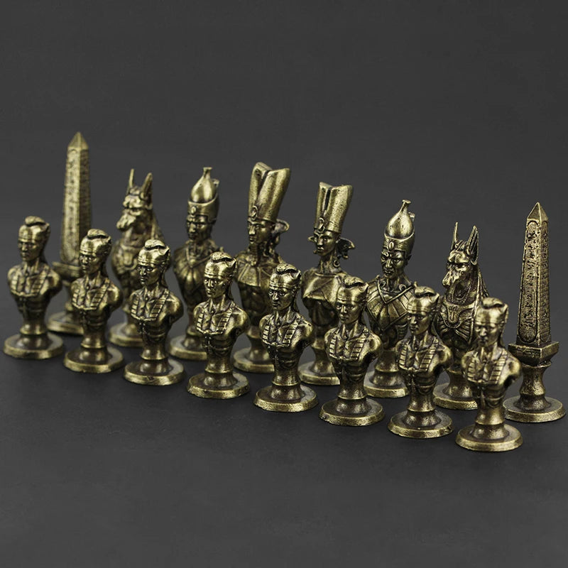 Solid Metal High-end Chess Ancient Egyptian Edition Board Game Piece
