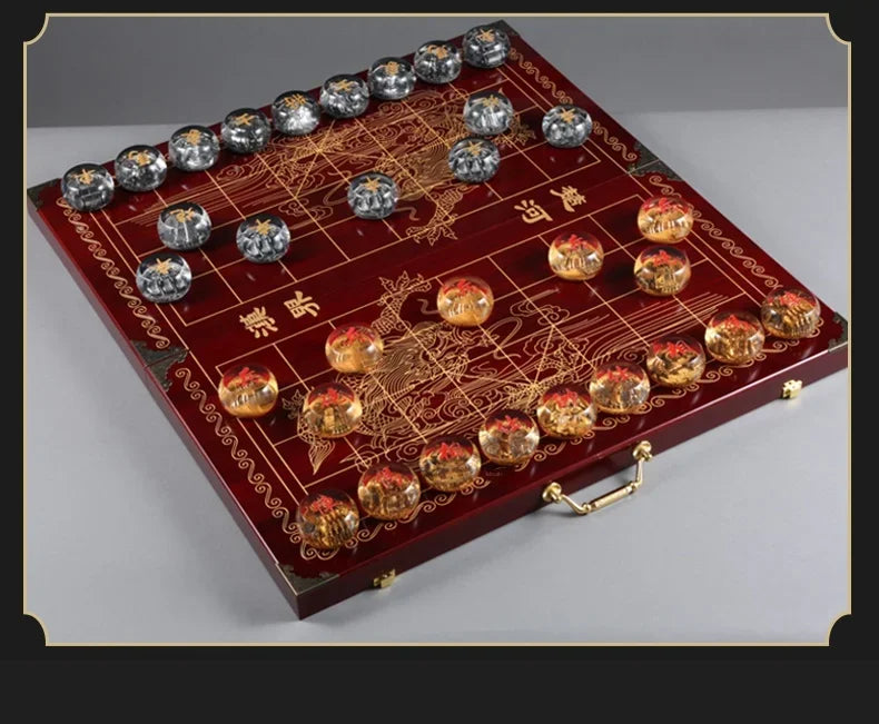 Crystal Chess Large Set High-end with Chessboard Creative Durable Gift