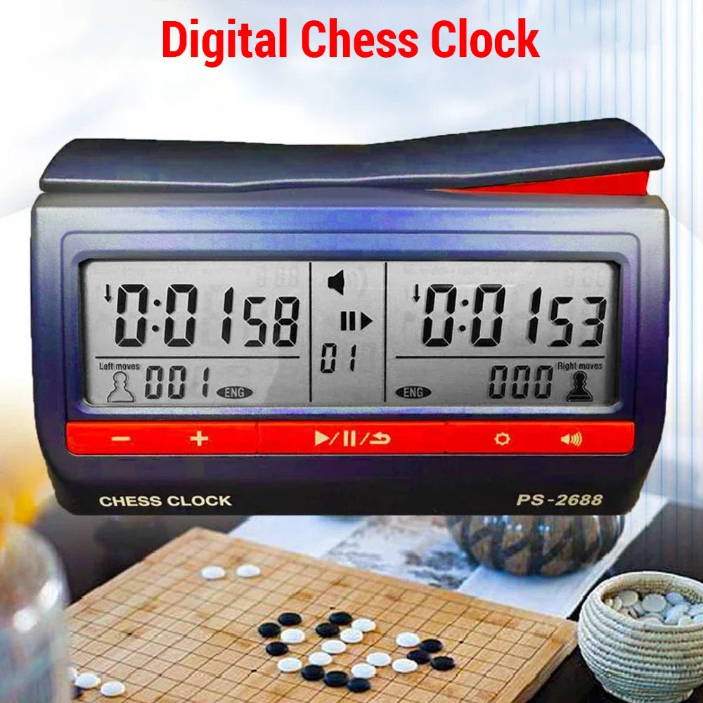 Digital Chess Clock LCD Screen ABS International Checkers Timer