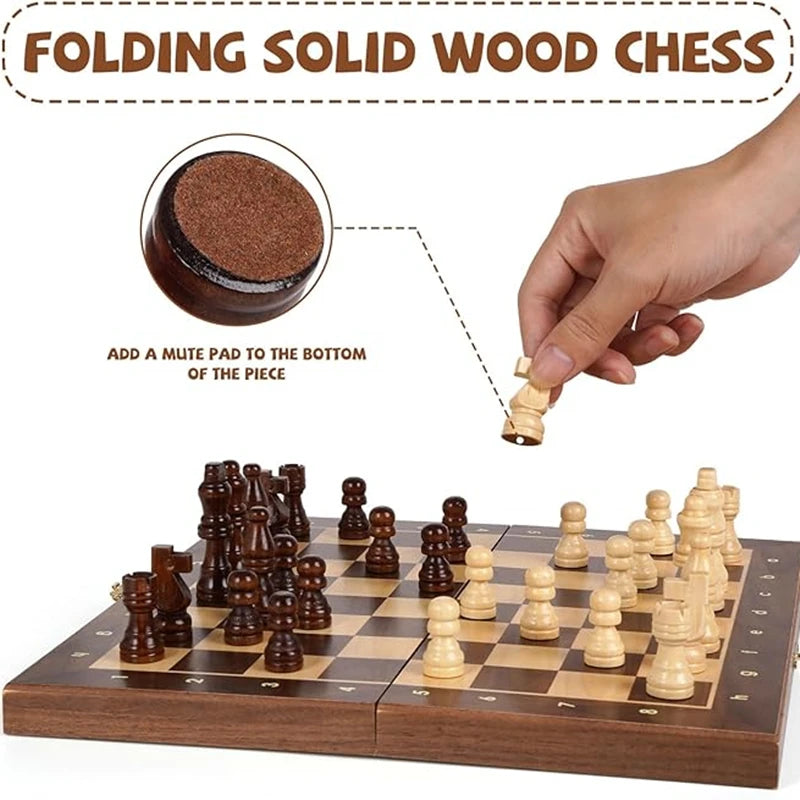30cm/12inch Travel Chess Wooden Magnetic Chessboard