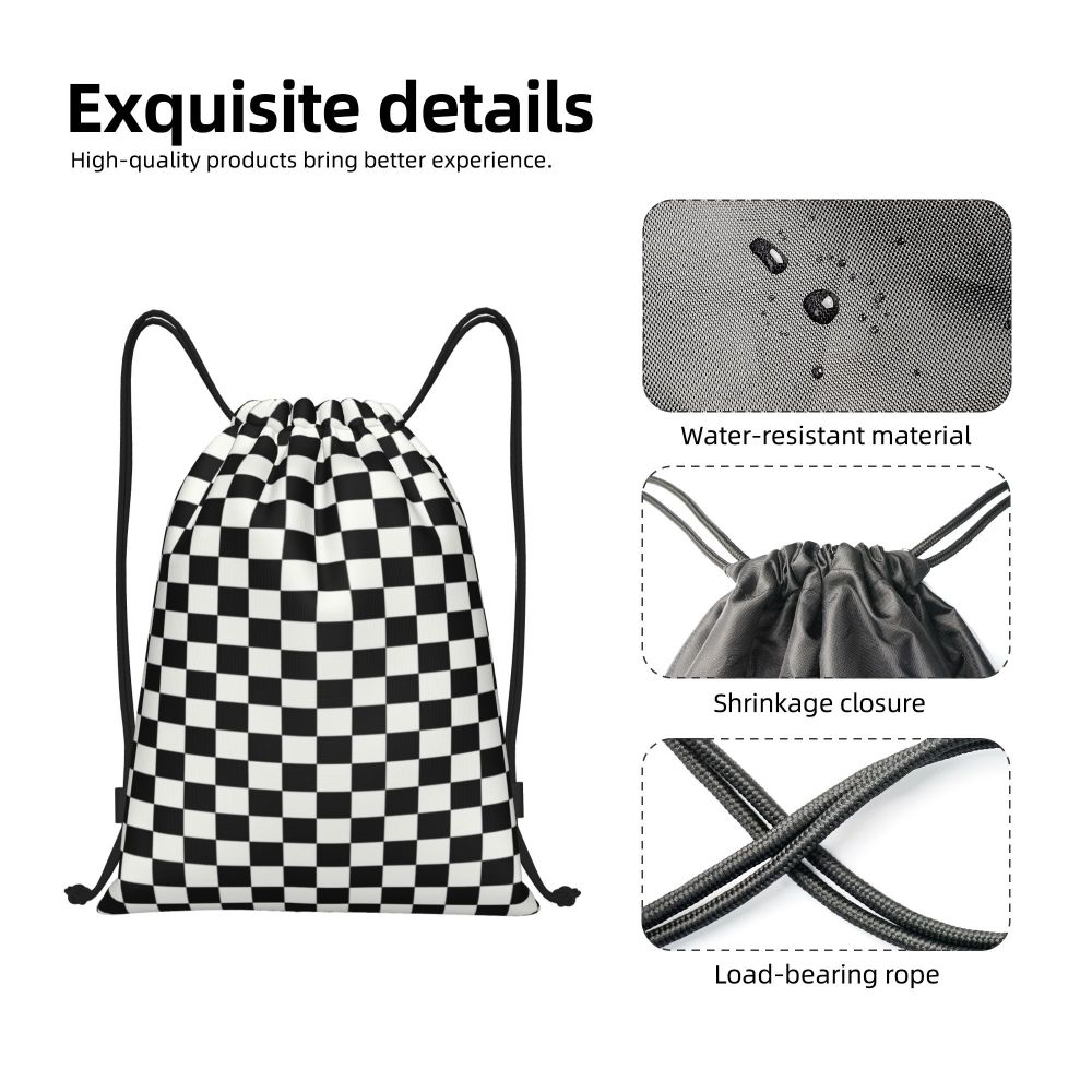 Custom Fashion Chess Drawstring Bags