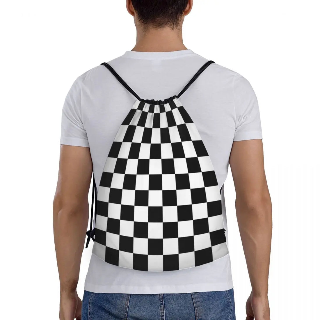 Custom Black And White Check Checkered Chess