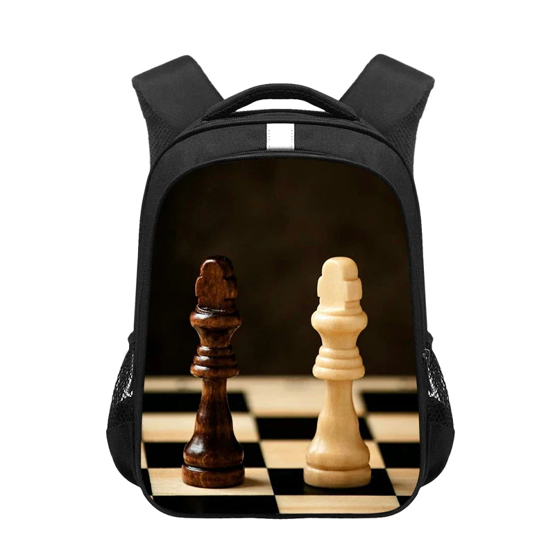 Chess Player Game Print Backpack for Teenager Cute Chess
