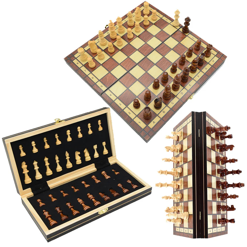 Magnetic Chess, Checkers and Backgammon Set