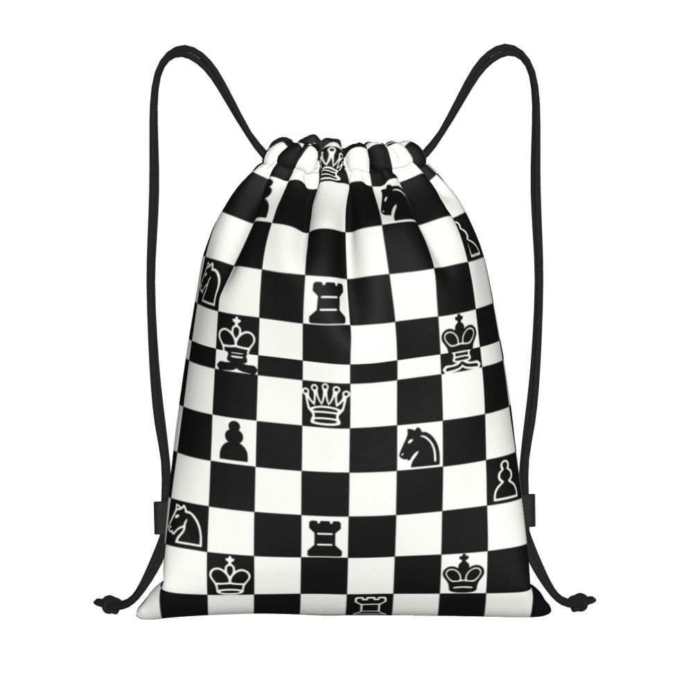 Custom Fashion Chess Drawstring Bags