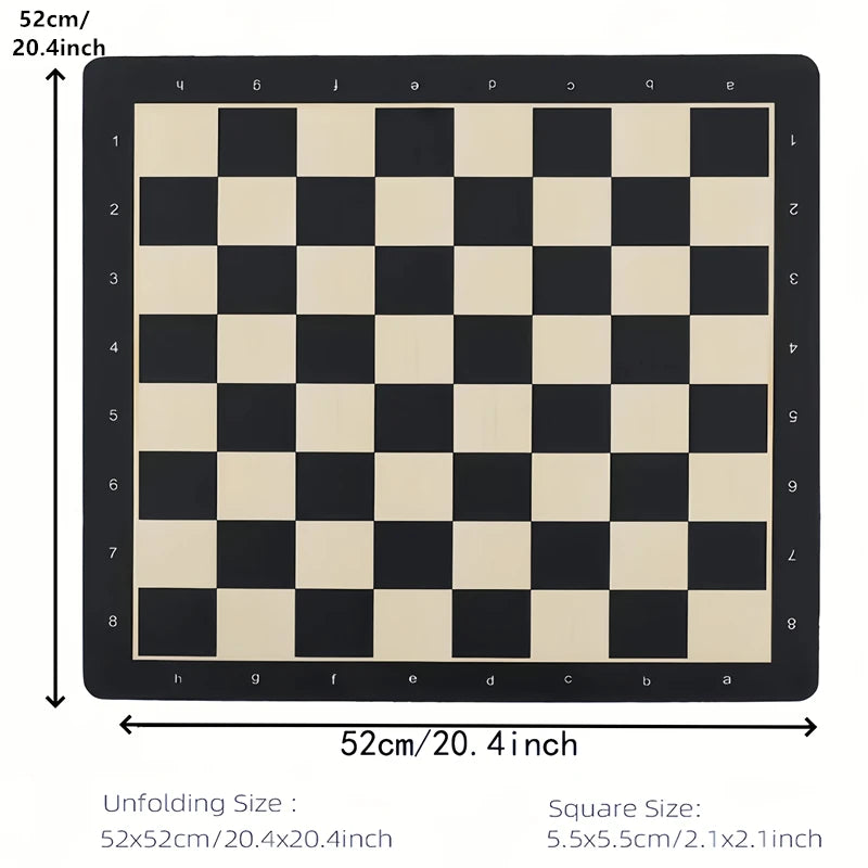 Large sized 52cm/20.5 inch high-quality rubber chess