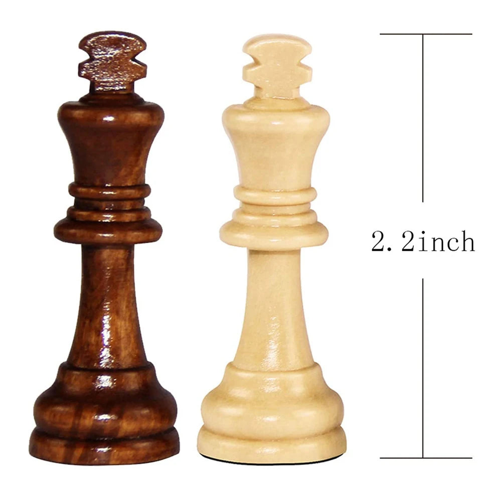 Wooden Chessmen Standard Tournamen Staunton 2.2in King Figures