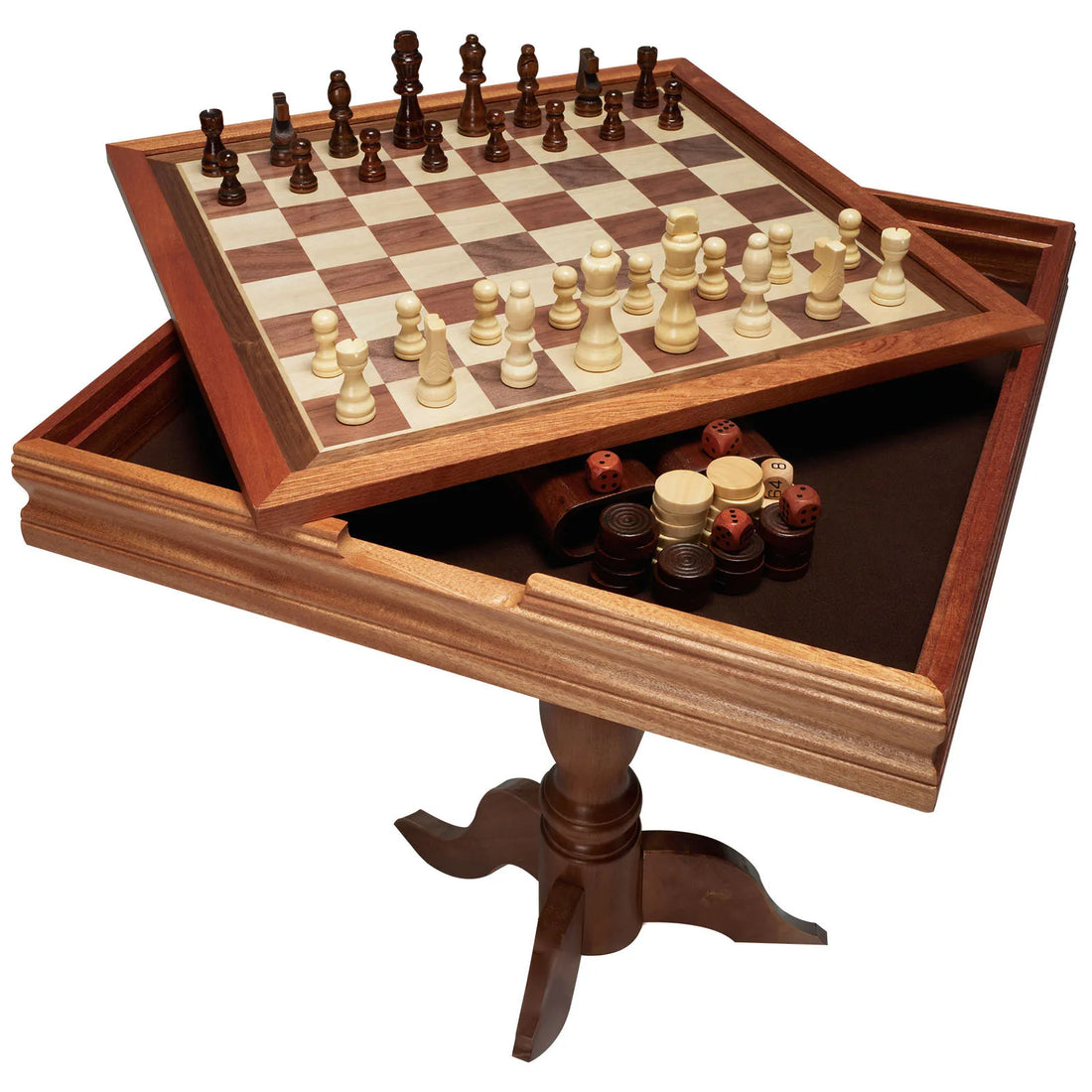 Premium Wooden Chess Table Deluxe Combo Game Table Furniture Set