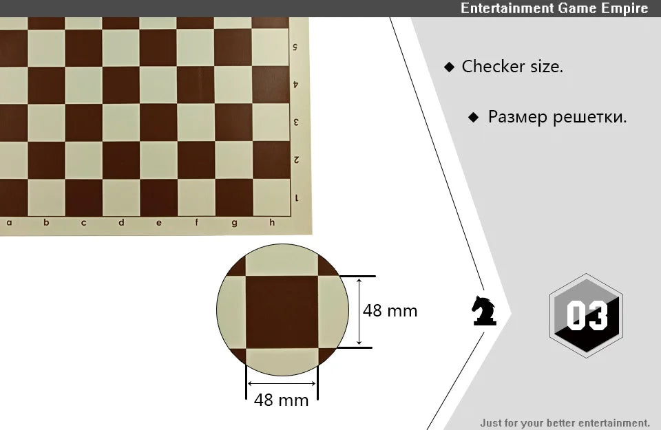 High-quality Chessboard Set 43*43 cm PVC Chess Game