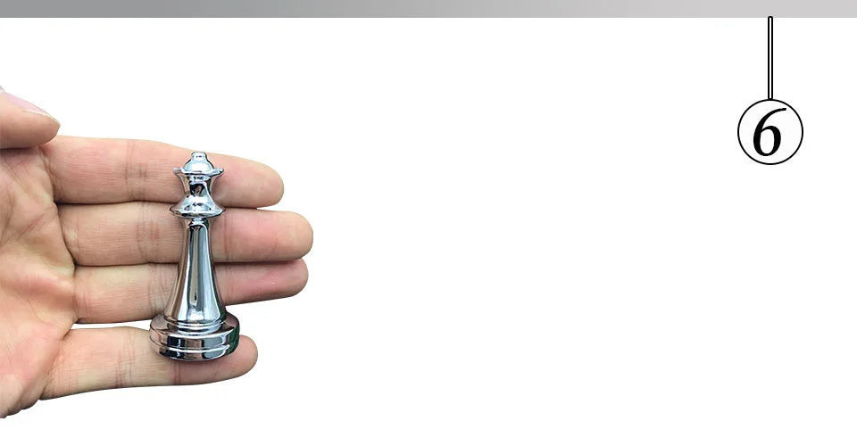 Easytoday Metal Glossy Golden And Silver Chess