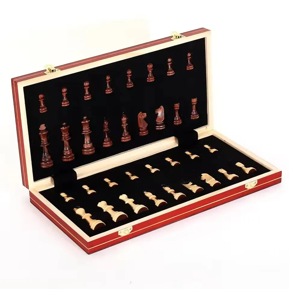 Folding Wooden Portable Chess Game Board Wooden Chess Board