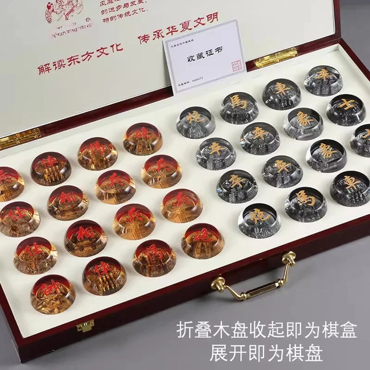 Crystal Chess Large Set High-end with Chessboard Creative Durable Gift