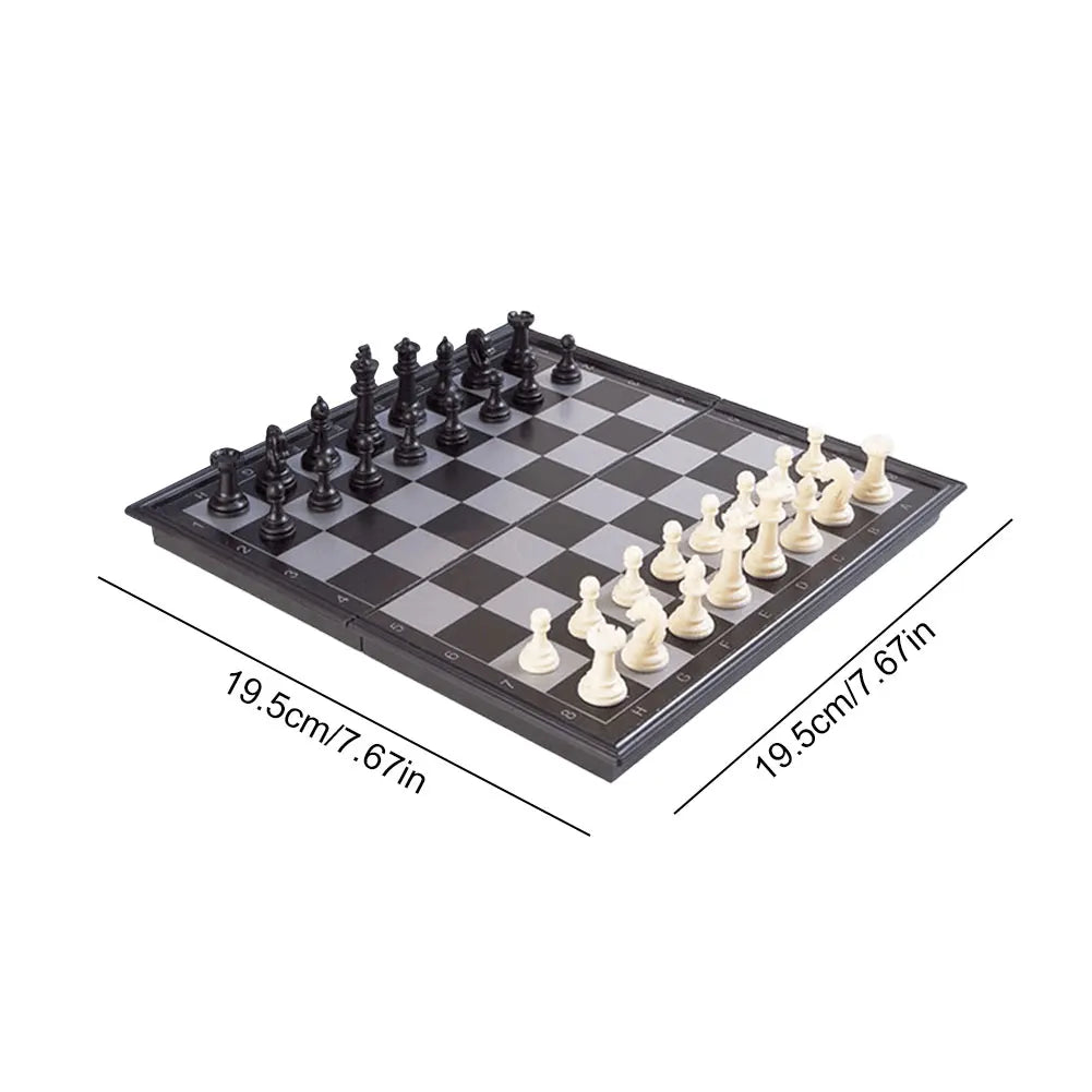 Échiquier Magnétique Pliant 19,5×19,5 cm – Jeu de Voyage Portable en Plastique