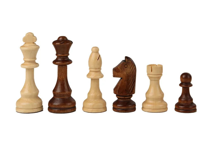 Schachspiel aus Holz in Top-Qualität – Großes Schachbrett aus Walnussholz & klassische Figuren aus massivem Holz