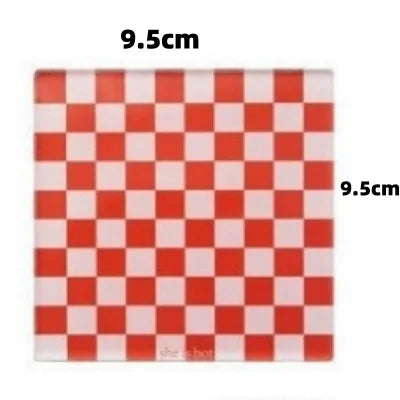 Square Checkerboard Grid Coasters Creative Acrylic Waterproof Anti-scald Mats