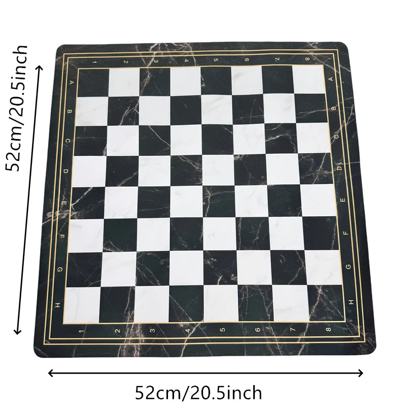 52cm/20.47inch marble-like color Soft rubber large size rollable and storable chessboard