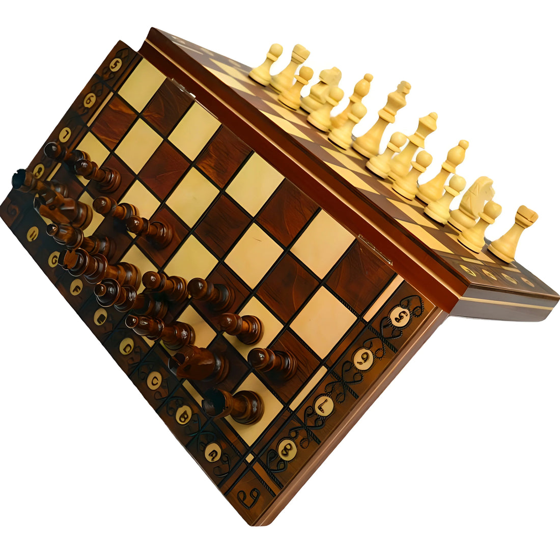 Folding Wooden Portable Chess Game Board Wooden Chess Board