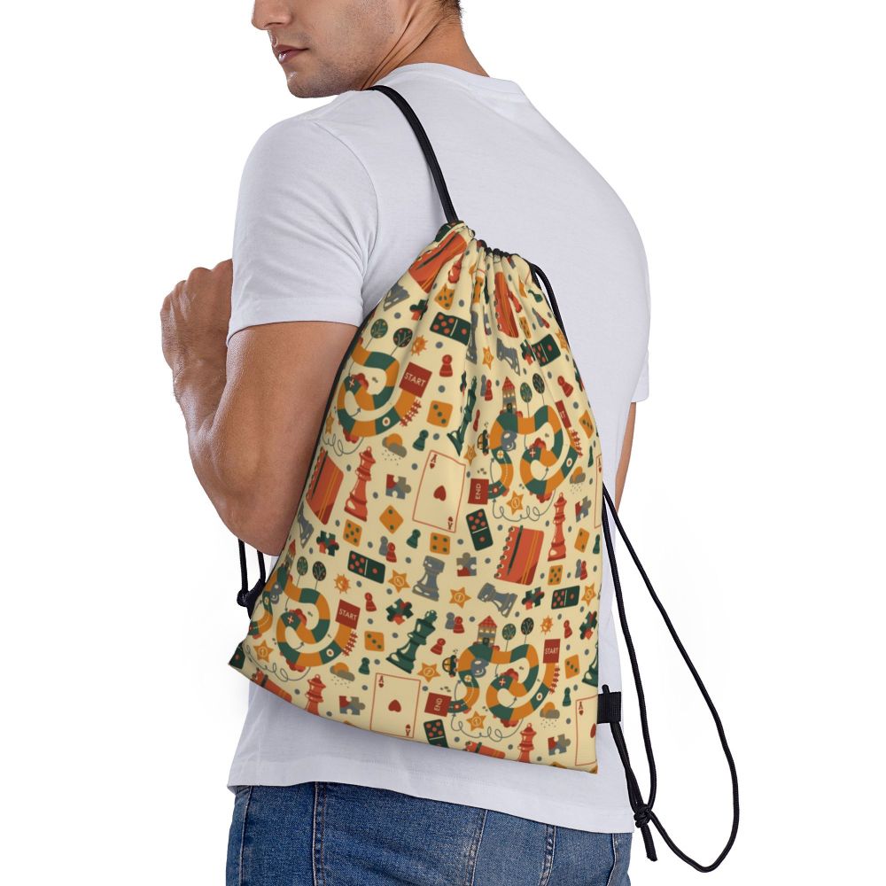 Custom Fashion Chess Drawstring Bags