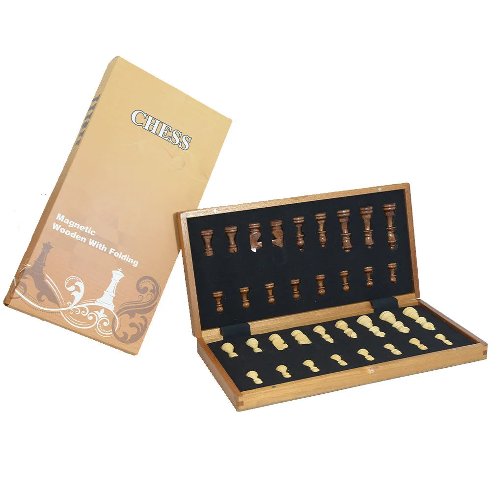 Magnetic Wooden Folding Chess Set