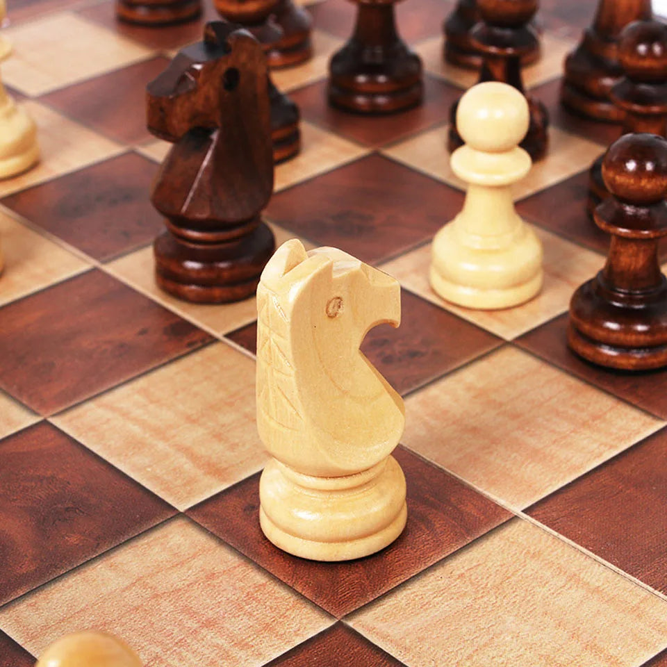 Folding Wooden Portable Chess Game Board Wooden Chess Board