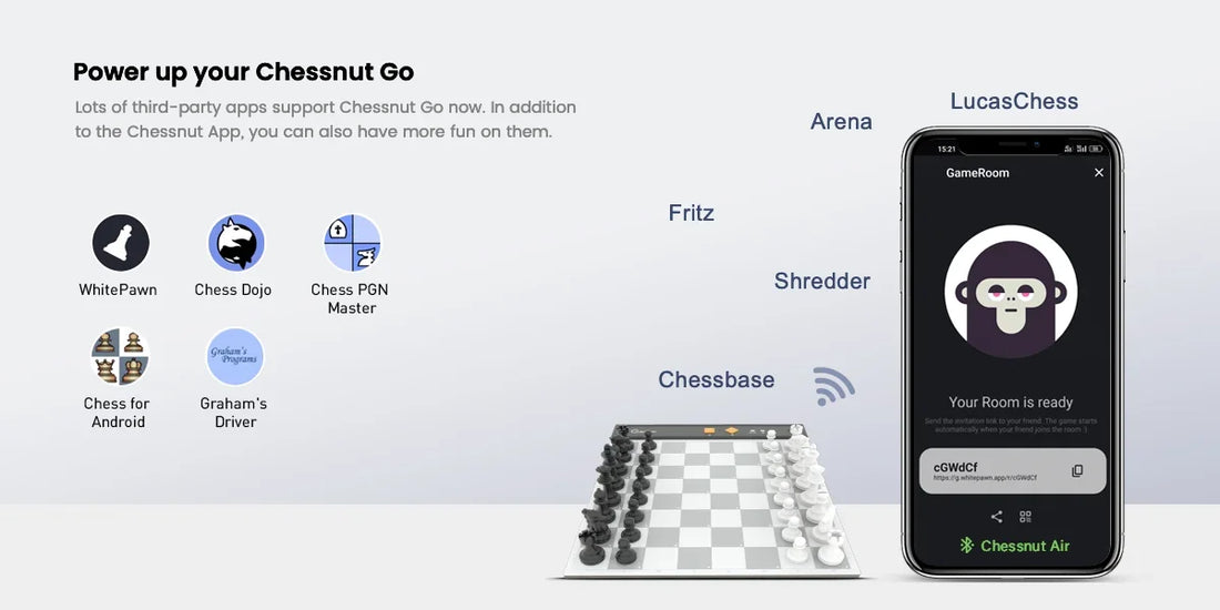 Ultimate Portable Travel Electronic Chessboard ((Grey))