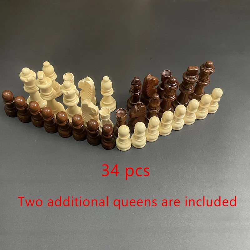 Large-sized wooden chess king pieces of 7.8cm/3inch