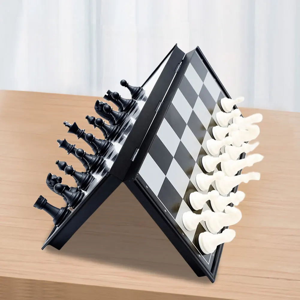 Échiquier Magnétique Pliant 19,5×19,5 cm – Jeu de Voyage Portable en Plastique