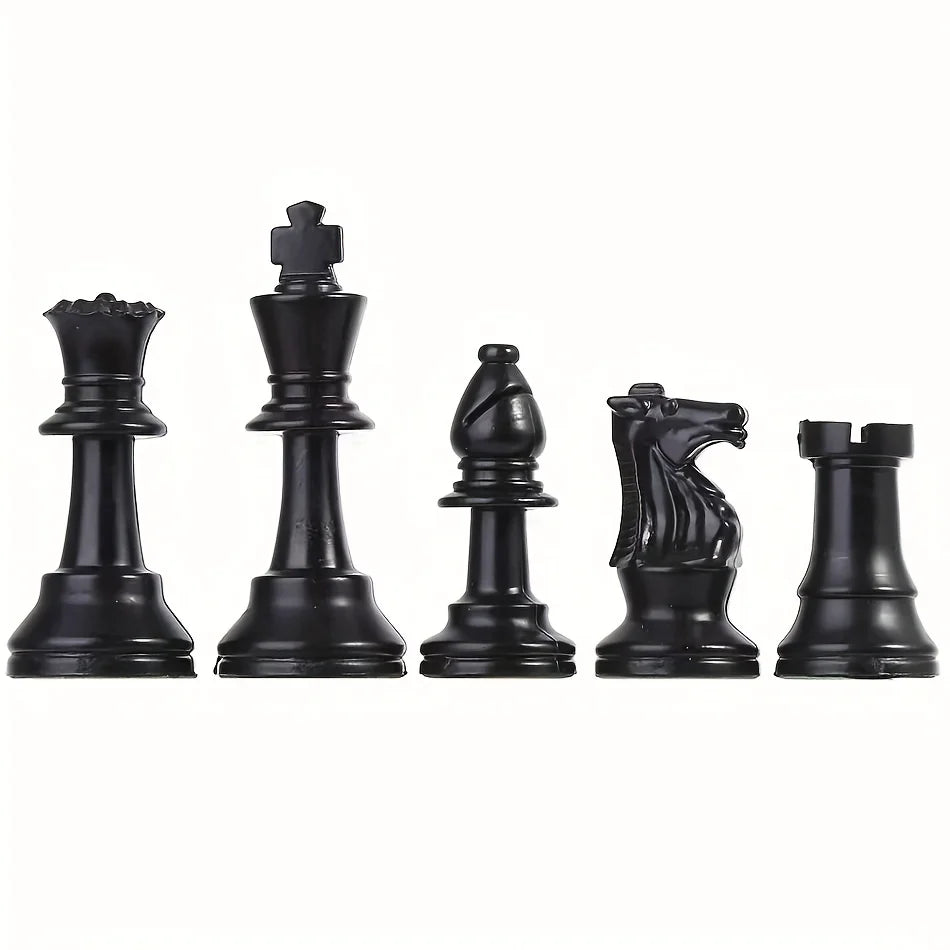Tournament Size Plastic Chess Pieces Set 9.7cm King