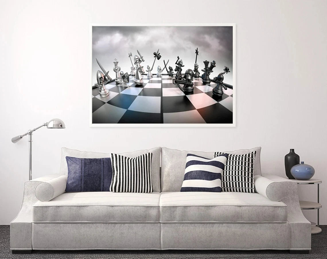 Funny Chess Canvas Painting Poster HD Printing Modern Wall Art