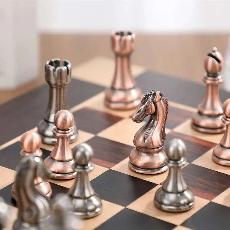High-end metal chess pieces,