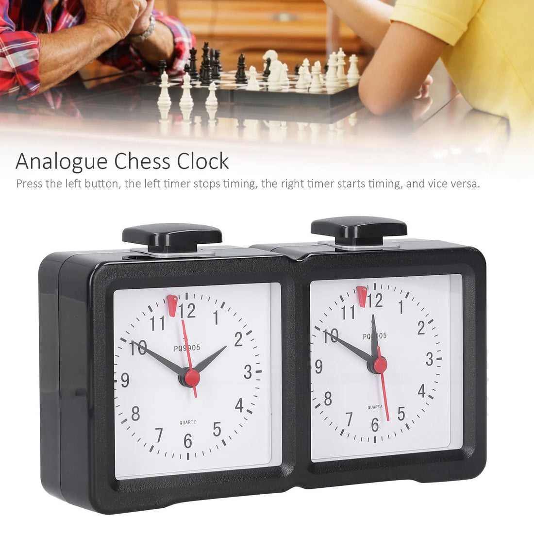 Multifunction Chess Analog Clock Count Up Count Down Timer Mute