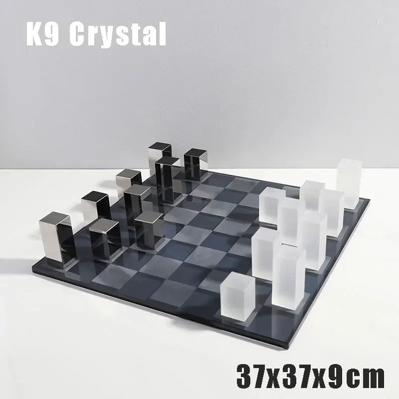 K9 Crystal Desktop Ornaments Home Decor Professional Retro Marble Chess