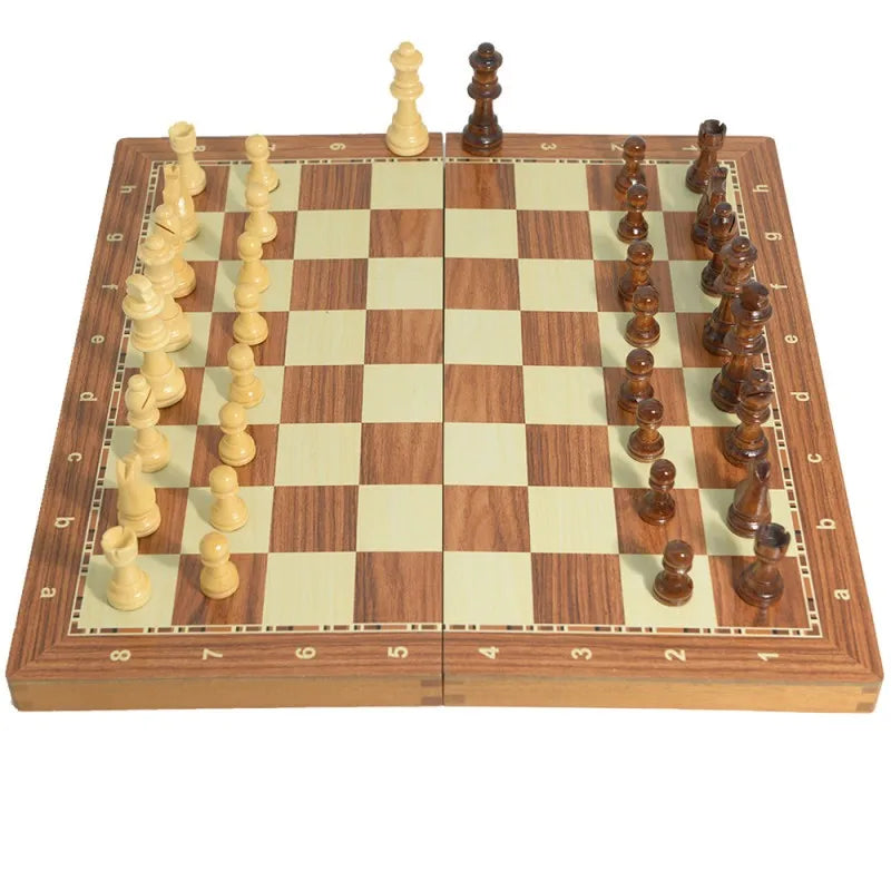 Magnetic Wooden Folding Chess Set