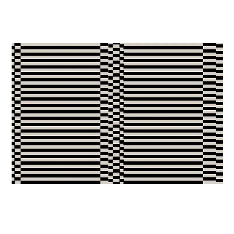 French Retro Rugs for Bedroom Checkerboard Living Room Decoration