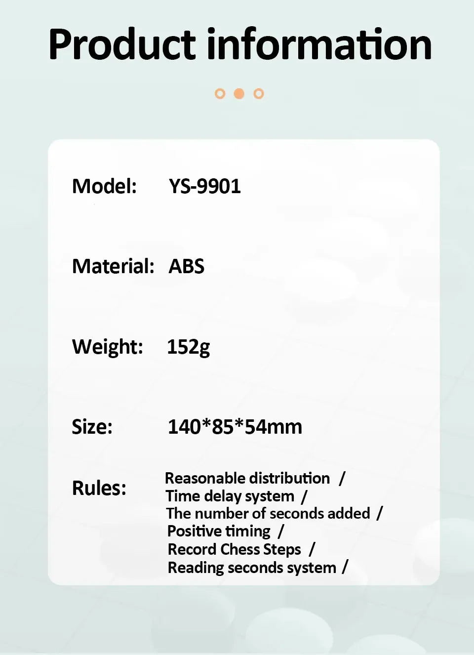 YS9901/YS902 Multipurpose Portable Professional Chess Clock