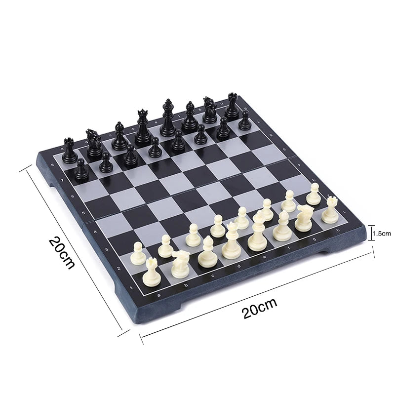 Medieval Folding Classic Chess Set With Chessboard
