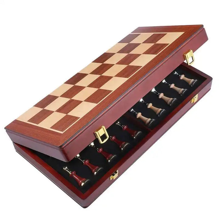Extra-large chess 45cm/ 17.7-inch wooden folding chessboard