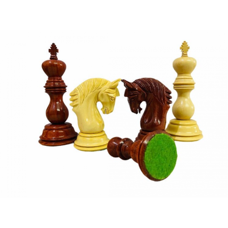 Altamura Schachserie 4,5" – Ebenholz & Buchsbaum, gewichtetes Luxus-Staunton-Set