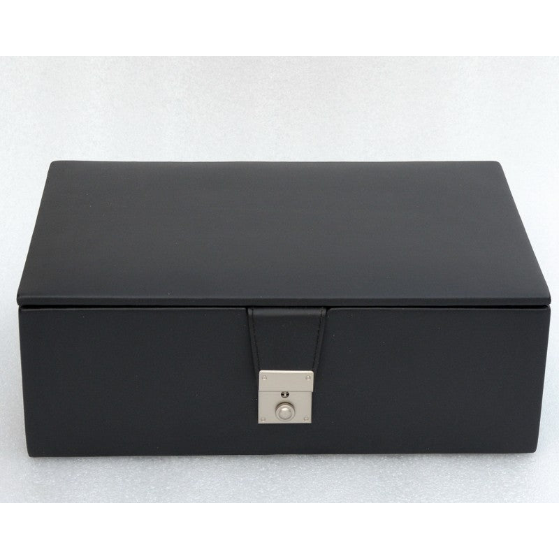 Chess Set Storage Box with Double Tray Fixed Slots for 4