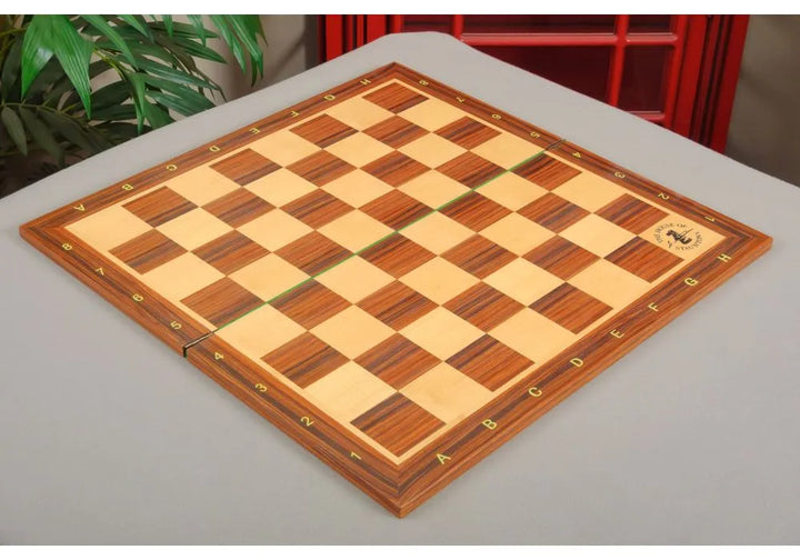 Rosewood & Maple PVC Single-FoldingCardboard Tournament Chess Board - Checkmate & Chill 